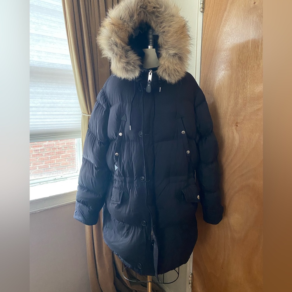 Burberry fur trim down-filled parka